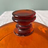 Amber brown glass medicine jar