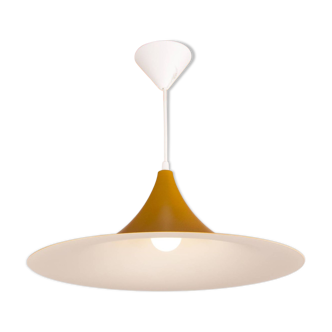 Large Danish conical metal pendant light model 4105 by Lyfa.