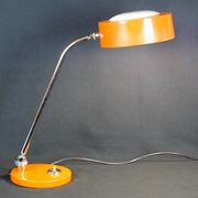 CharlJumo, Modern industrial desk lamp, Original orange color, France