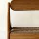 Chaise scandinave vintage en orme et corde tressée, design 1950