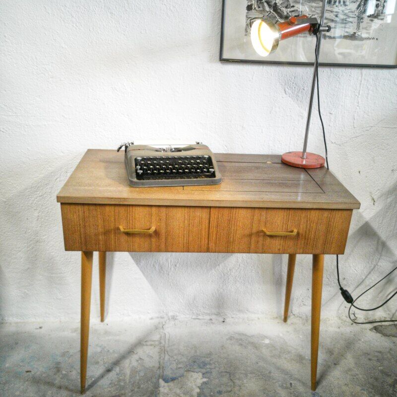 Vintage sewing machine console