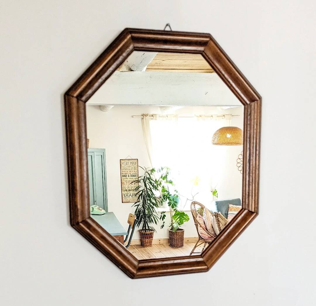 Miroir octogonal vintage.