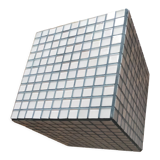 Ceramic tile cube, stool end of sofa