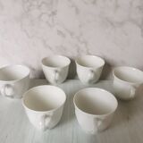 Porcelain cups and saucers Limoges Bernardaud