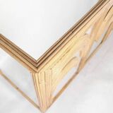 Enfilade en miroir et rotin
