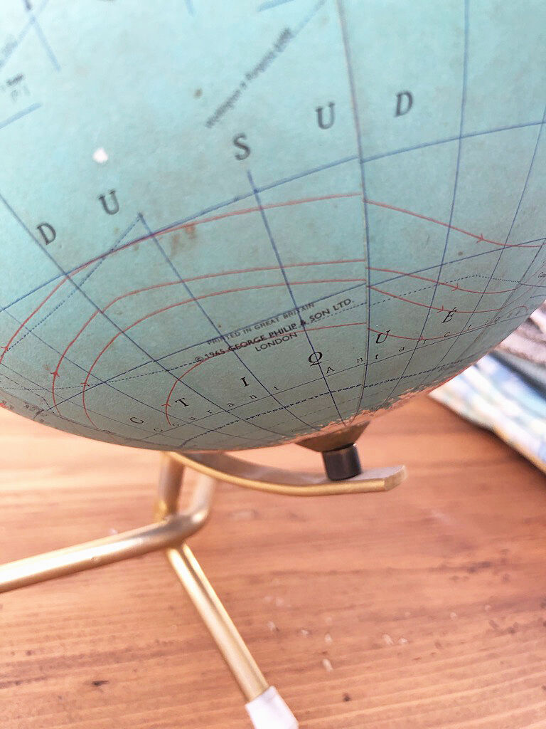 Ancient globe of earth George Philip & Son