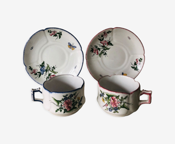 Set déjeuner tasses et sous tasses Roullet Renoleau