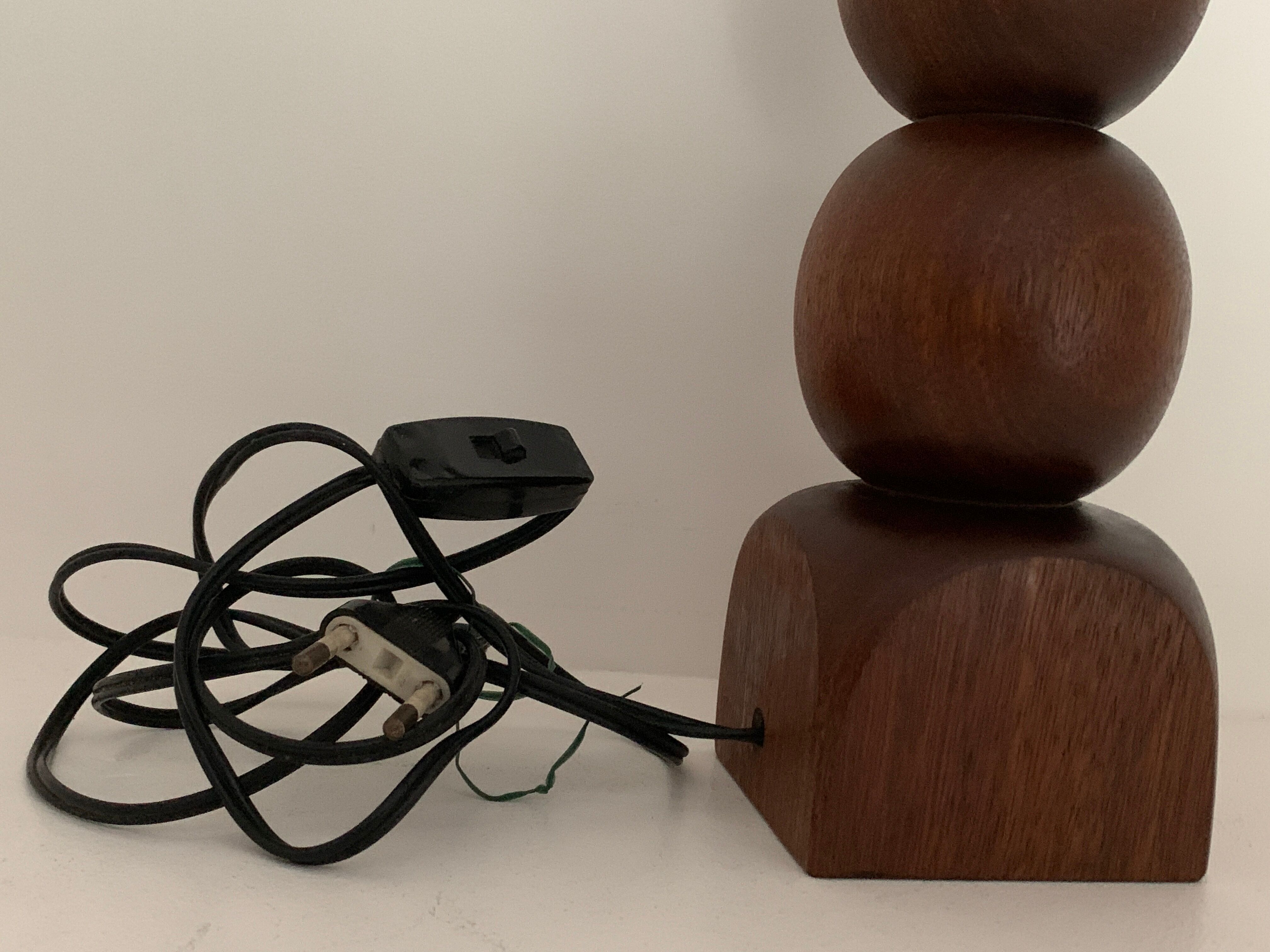 Turned wooden lamp foot