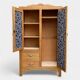 Parisian art deco hotel wardrobe in solid raw oak 1930