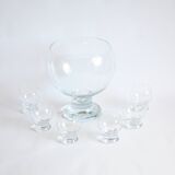 Glass Punch Bowl By Erkkitapio Siiroinen For Riihimaen Lasi, Finland 1970S