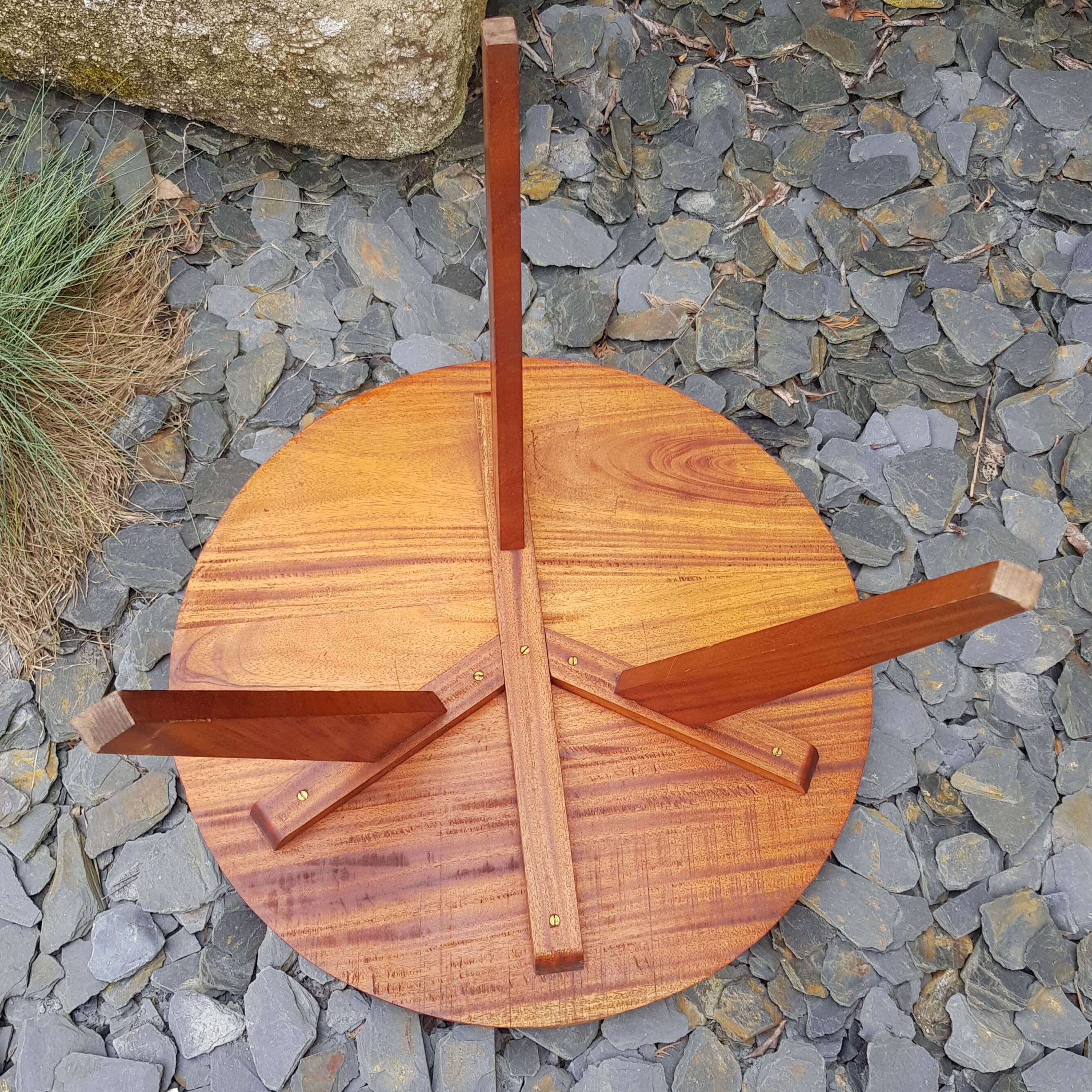 Round wooden coffee table