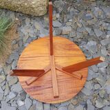 Round wooden coffee table