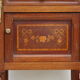 Mahogany bedside, marble incarnate of turquin, late nineteenth century