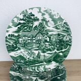 6 assiettes English Style Luneville vertes