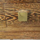 Secretary desk with stool in macasar from the 60s
