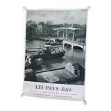 Vintage 50s tourism poster amsterdam