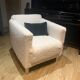 Fauteuil bouclette blanc