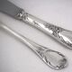 Christofle Marly cutlery set 49 pieces, knives, silver-plated metal, excellent condition.