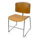 Max Stacker chairs, US design, 1970-80, chromed metal and orange plastic