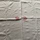 Antique rectangular linen winegrower's tablecloth