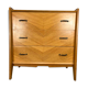 Scandinavian commode with compass legs, 1950s, light oak.