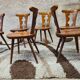 Set of 6 chairs brutalist bistro Bombenstabil year 1960