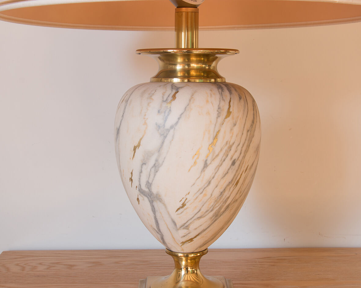 Marble and gold lamp