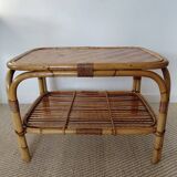 Vintage rattan coffee table