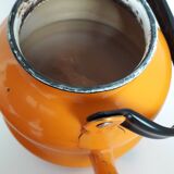 Enameled sheet metal teapot