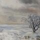 Winter landscape, oil on canvas signed Maurice Bouillot 1971