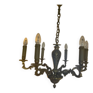 Lustre en bronze dorée