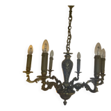 Golden bronze chandelier