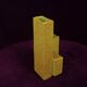 Geometric Twin-Column Ceramic Vase Space Age, Italy 1970