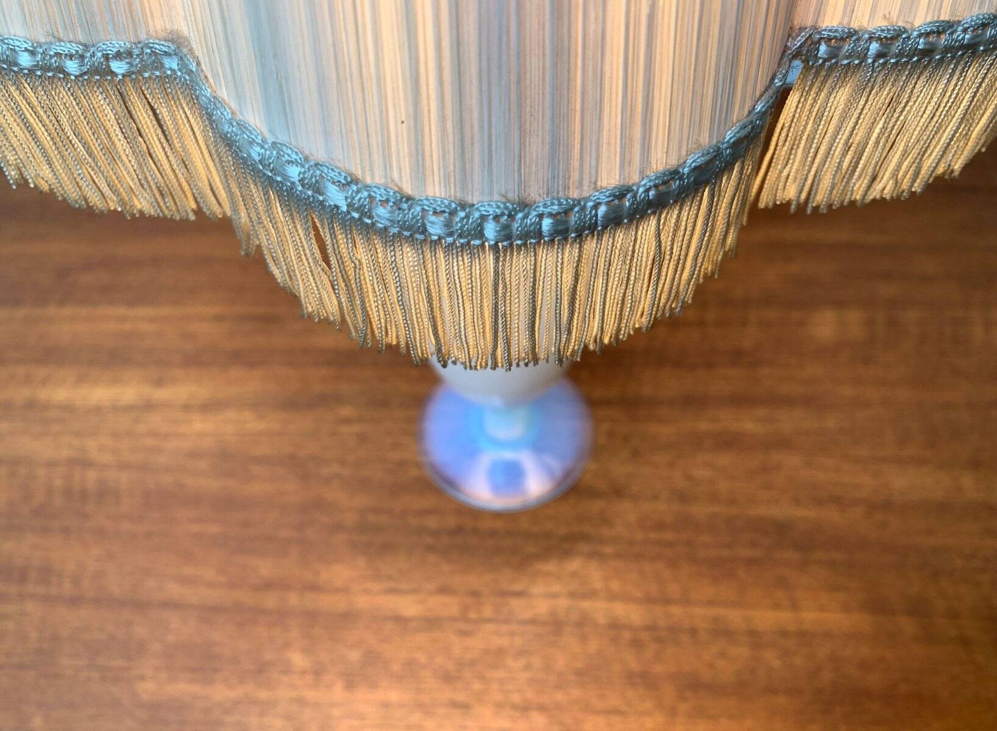 French opaline glass table lamp from the mid-century Sèvres, 1960s.