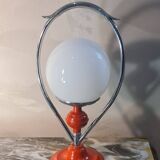 lampe  acier  peint  1960 a 70   bon etat  31x18  electrique d origine