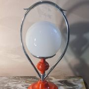 painted steel lamp 1960 to 70 good condition 31x18 original electric