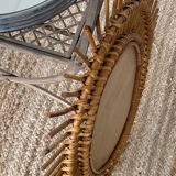 Rattan mirror 1960 48x60cm