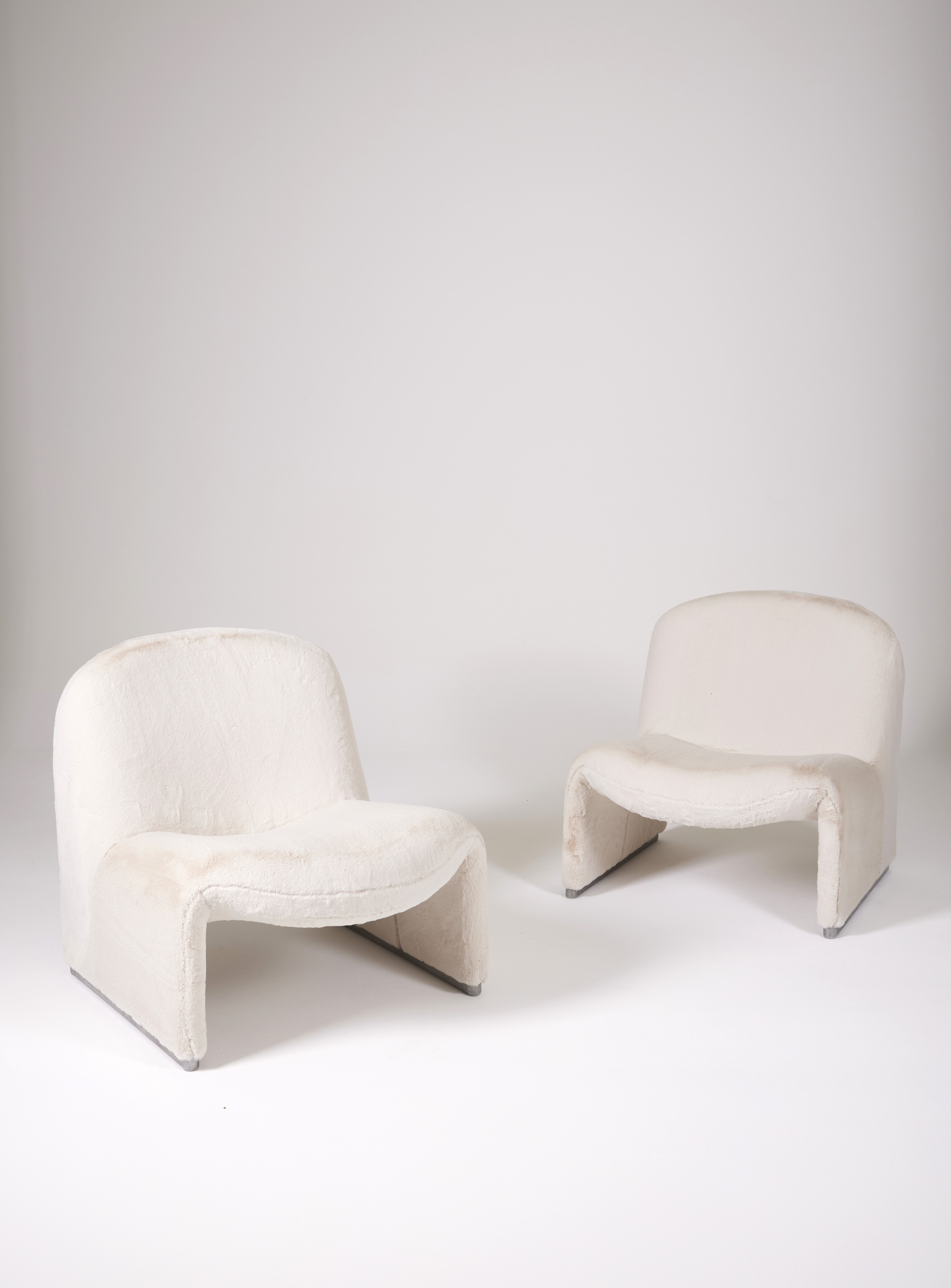 Pair of Alky armchairs by Giancarlo Piretti for Artifort, Italy 1970s