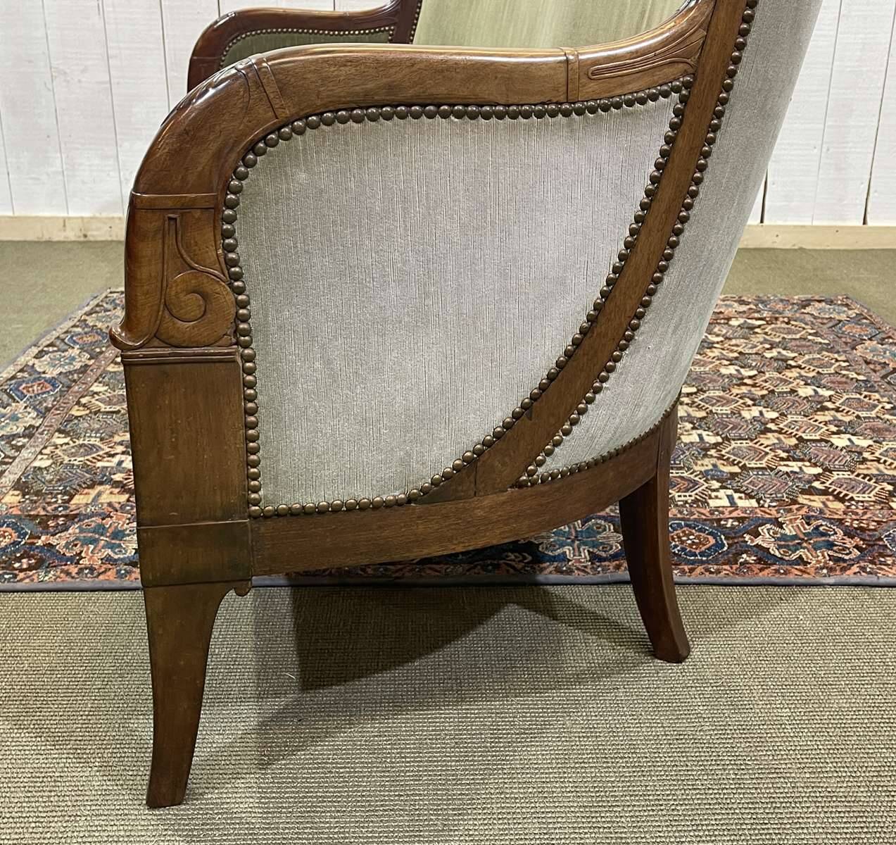 19th century Empire mahogany bench
