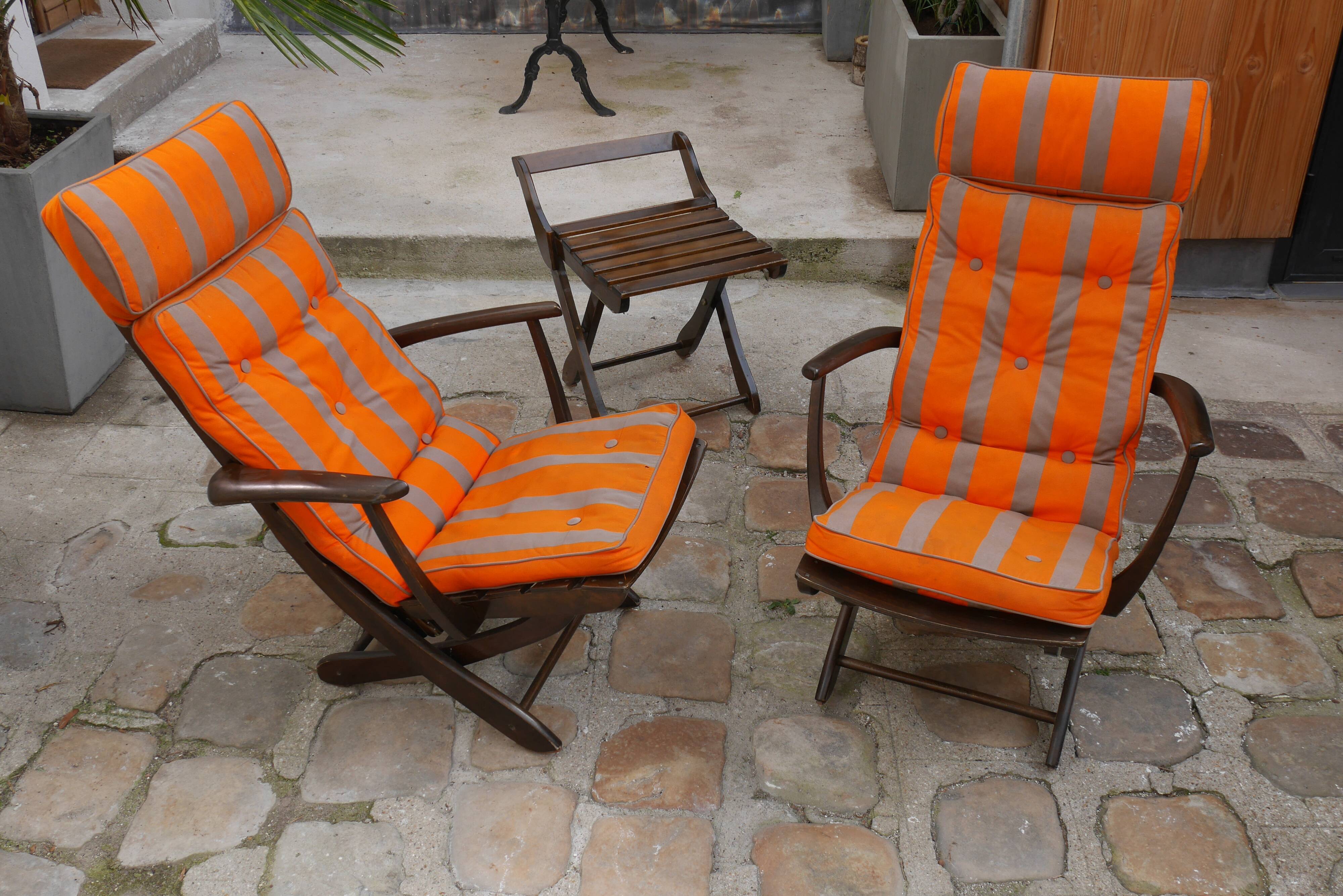 Pair of Triconfort and Ottoman 1950s armchairs