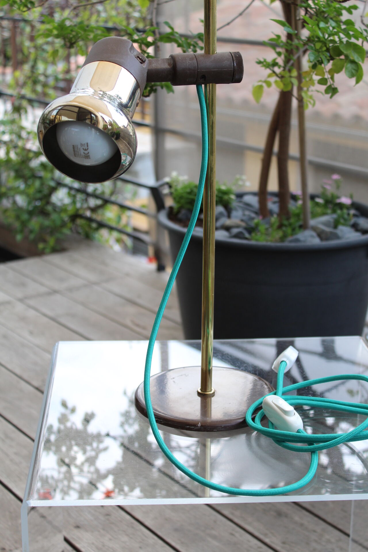 Lamp 70s rod brass