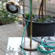 Lampe années 70 tige laiton