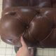 Chesterfield style sofa in vintage brown leather