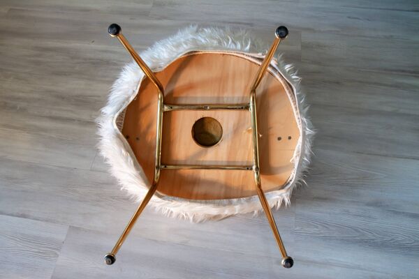 Fauteuil moumoute Blanc ivoire, 1970