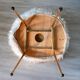 Ivory white fur armchair, 1970