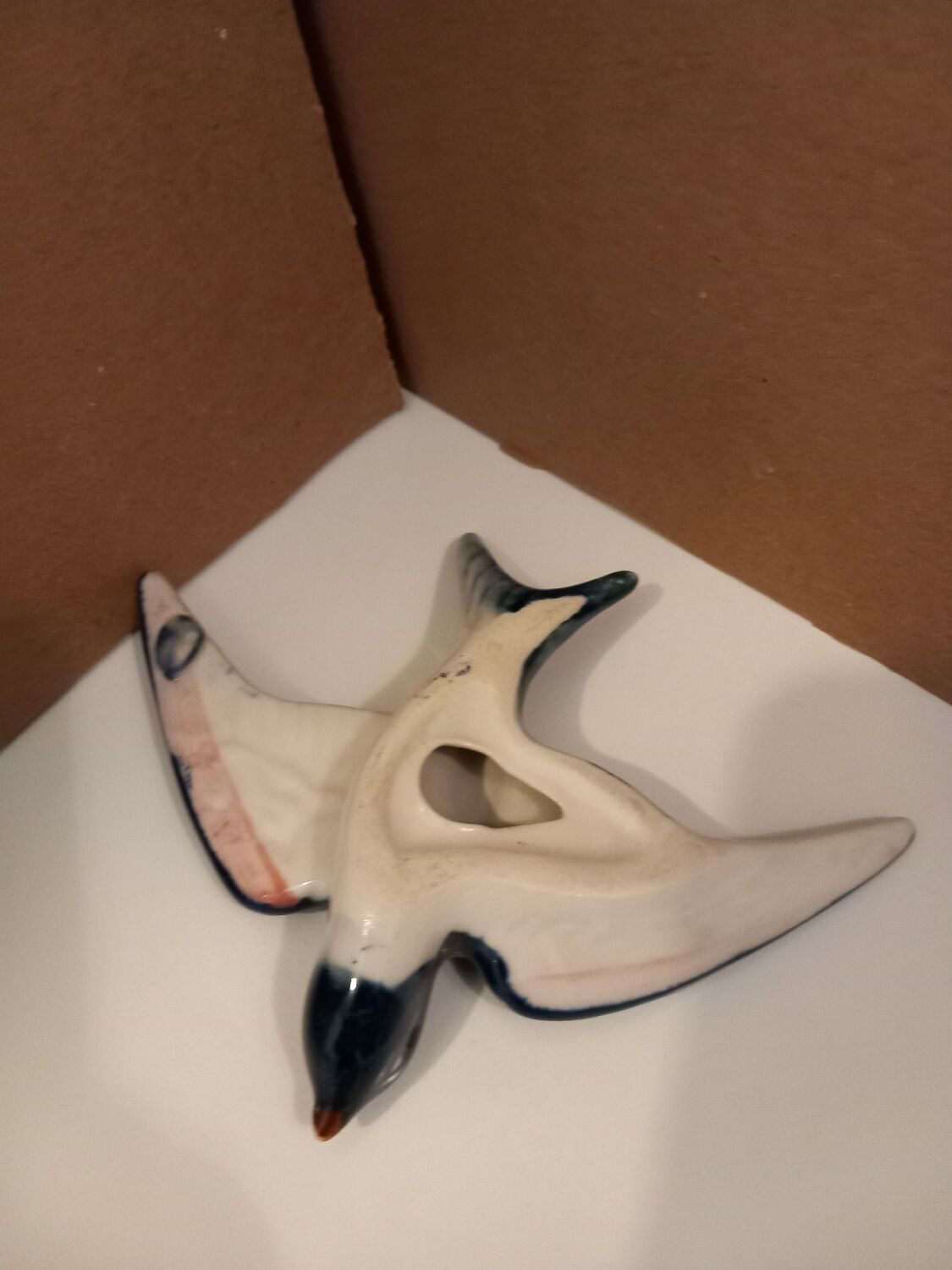 3 blue swallows, earthenware wall decoration