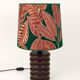 Mid-century table or accent lamp, turned wooden base, Sweden, 1970s