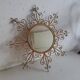 Vintage gold metal sun mirror