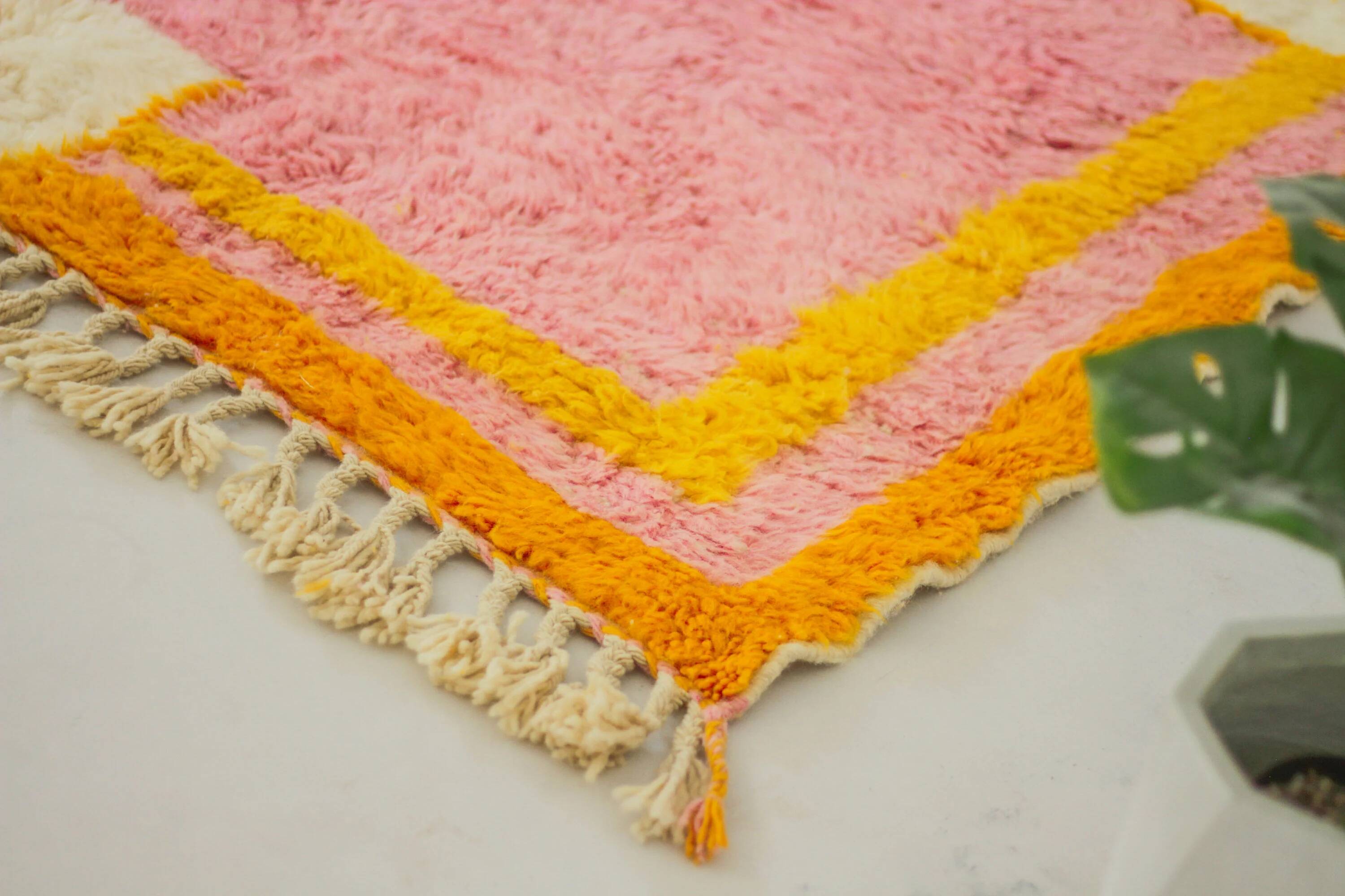 Handmade wool Berber rug 3 x 2 m