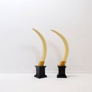 Paire de fausses défenses d'éléphant - 20ème siècle H:82cm